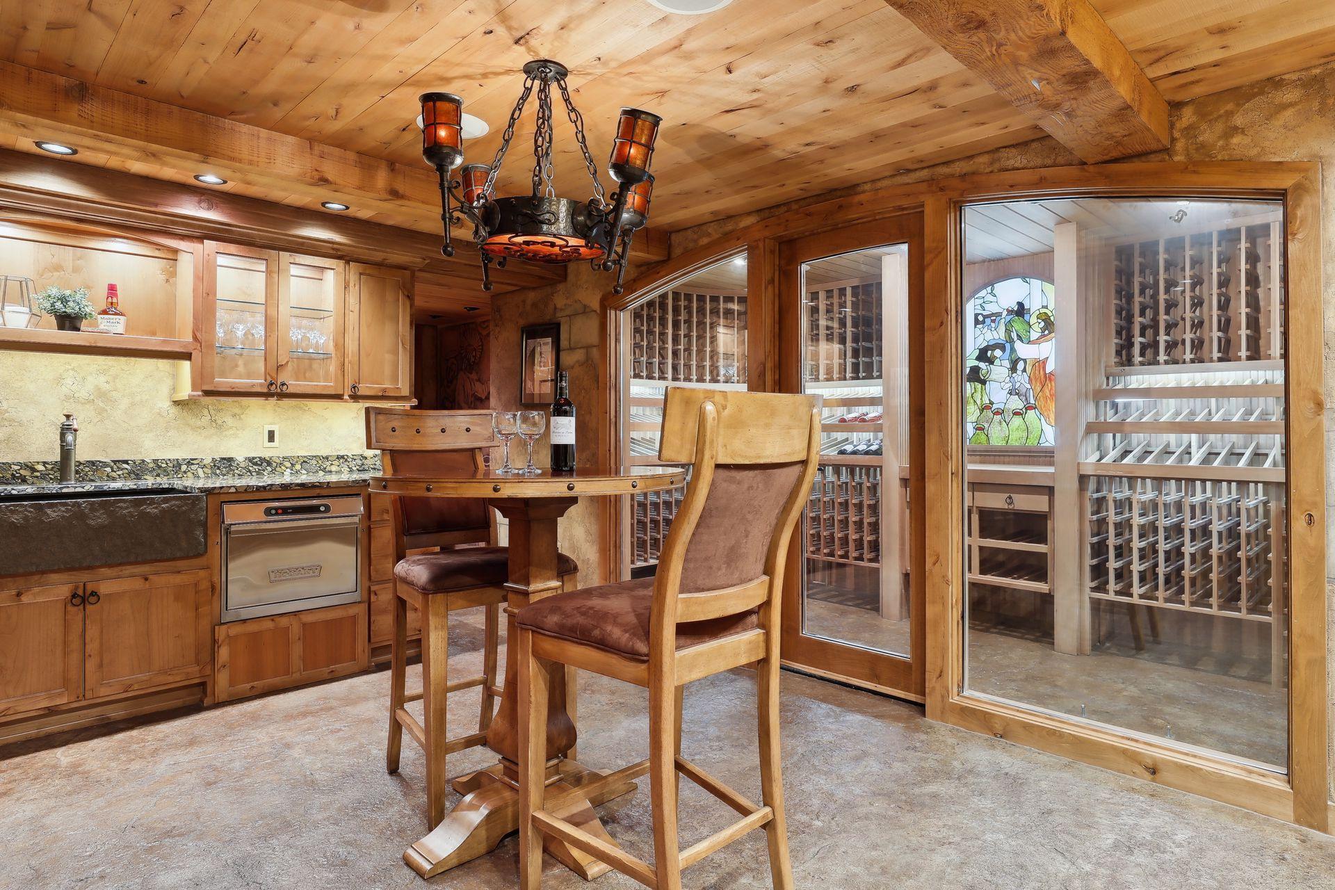 A well crafted and designed wine tasting room for the Sommelier in your family.