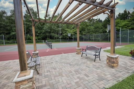 Tennis Court and gathering area to watch all the action