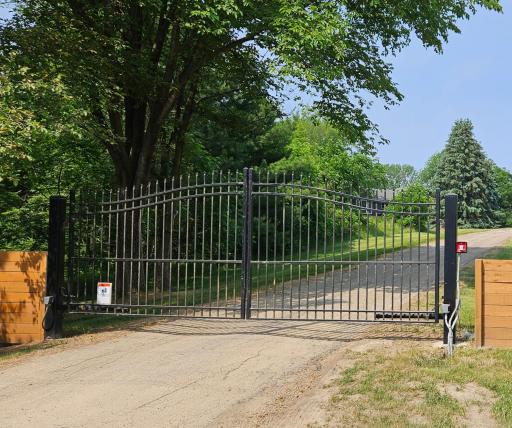 Security at your own private electric front gate. Secure access to the property!