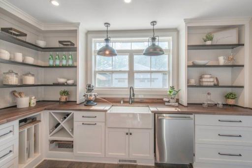 The second sink and diswasher make clean up a breeze after the largest of gatherings.