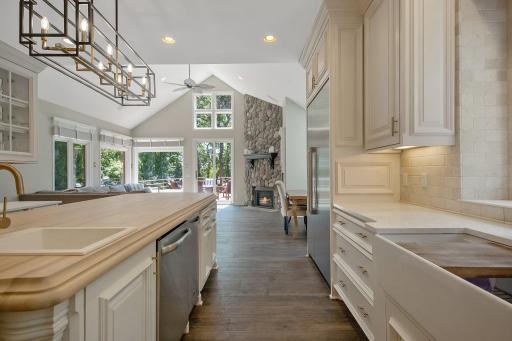 Kitchen is open to the informal dining area and main floor family room.