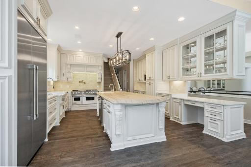 Refreshed gourmet kitchen with high end appliances.