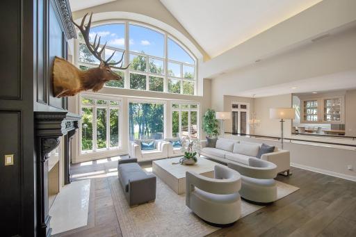 Impressive living room with tons of natural light.