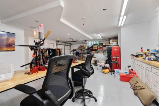 Overhead garage door with room for 3 cars, boats, water toys....and more!