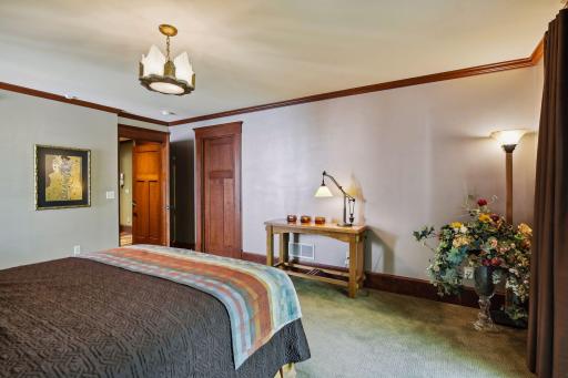 Neutral decor accommodates any desired bedroom design.