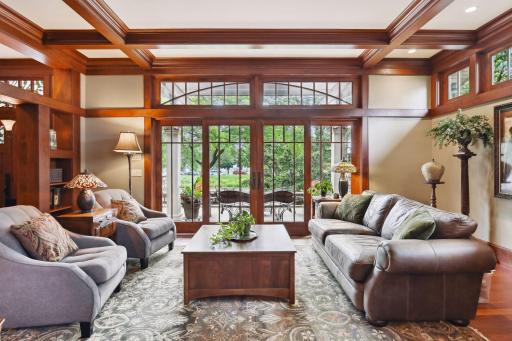 You'll love the spacious living room with 10 foot ceilings.