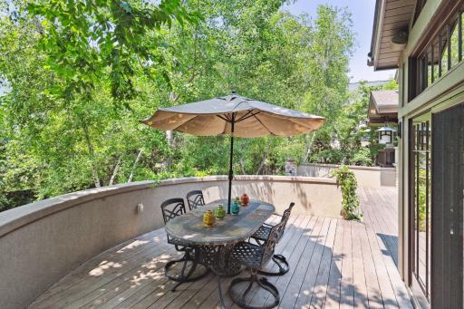 Enjoy outdoor entertaining on the backyard deck.