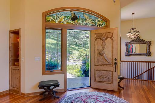 Main Level - Custom Front Door And Stain Glass