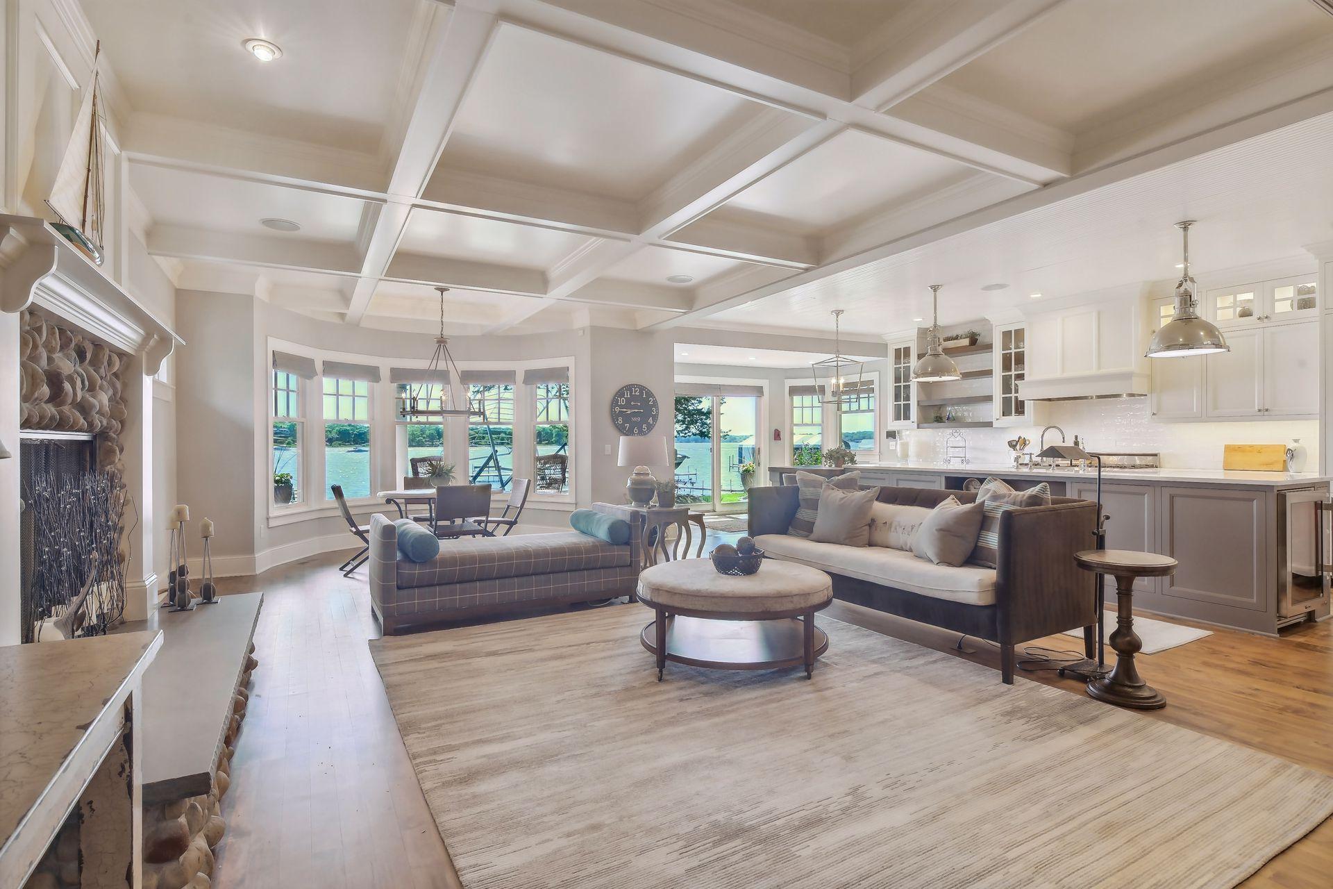 With large, west facing windows, the main level is drenched in natural light.