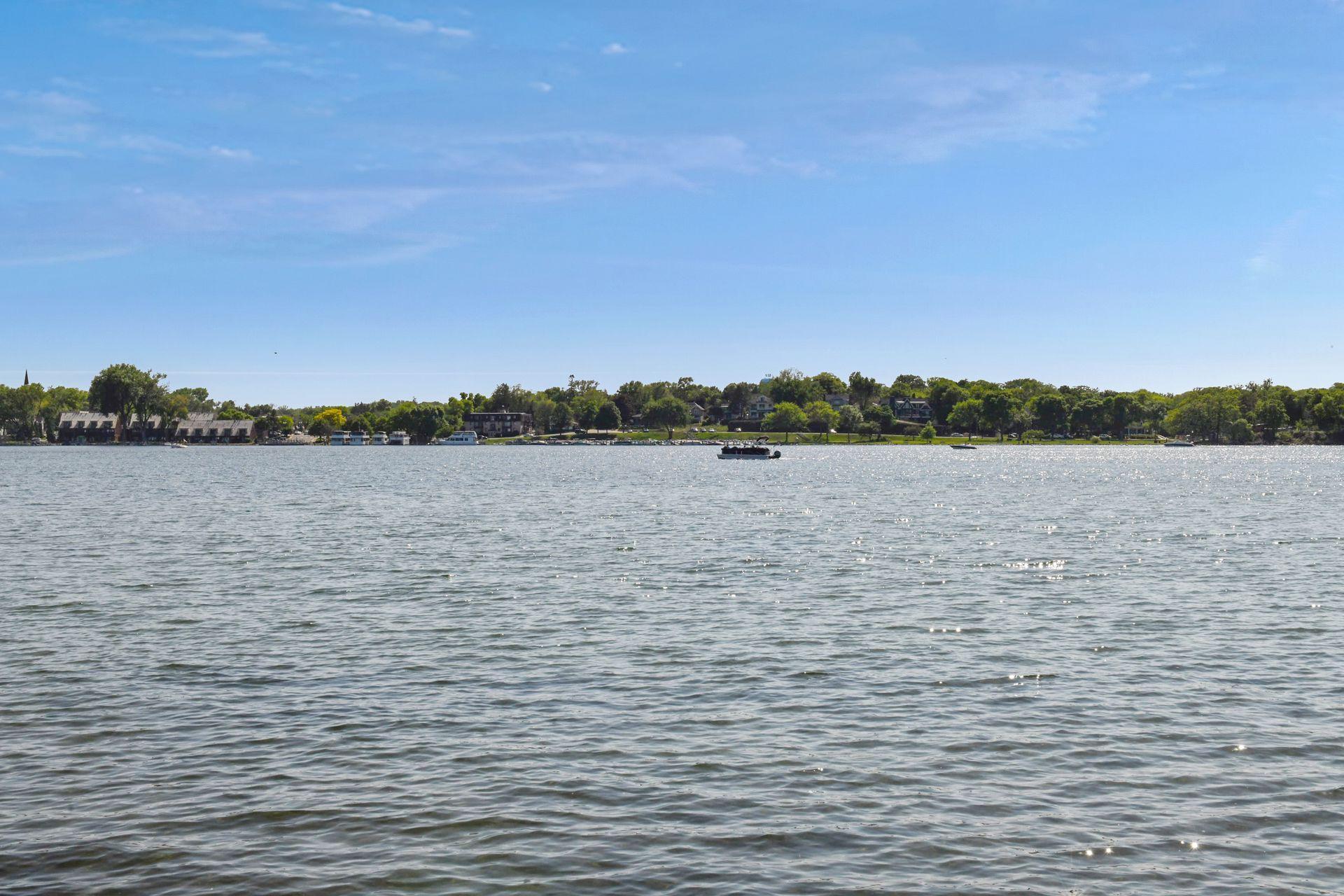 You'll enjoy the long, westerly views across the lake to the Excelsior Commons.