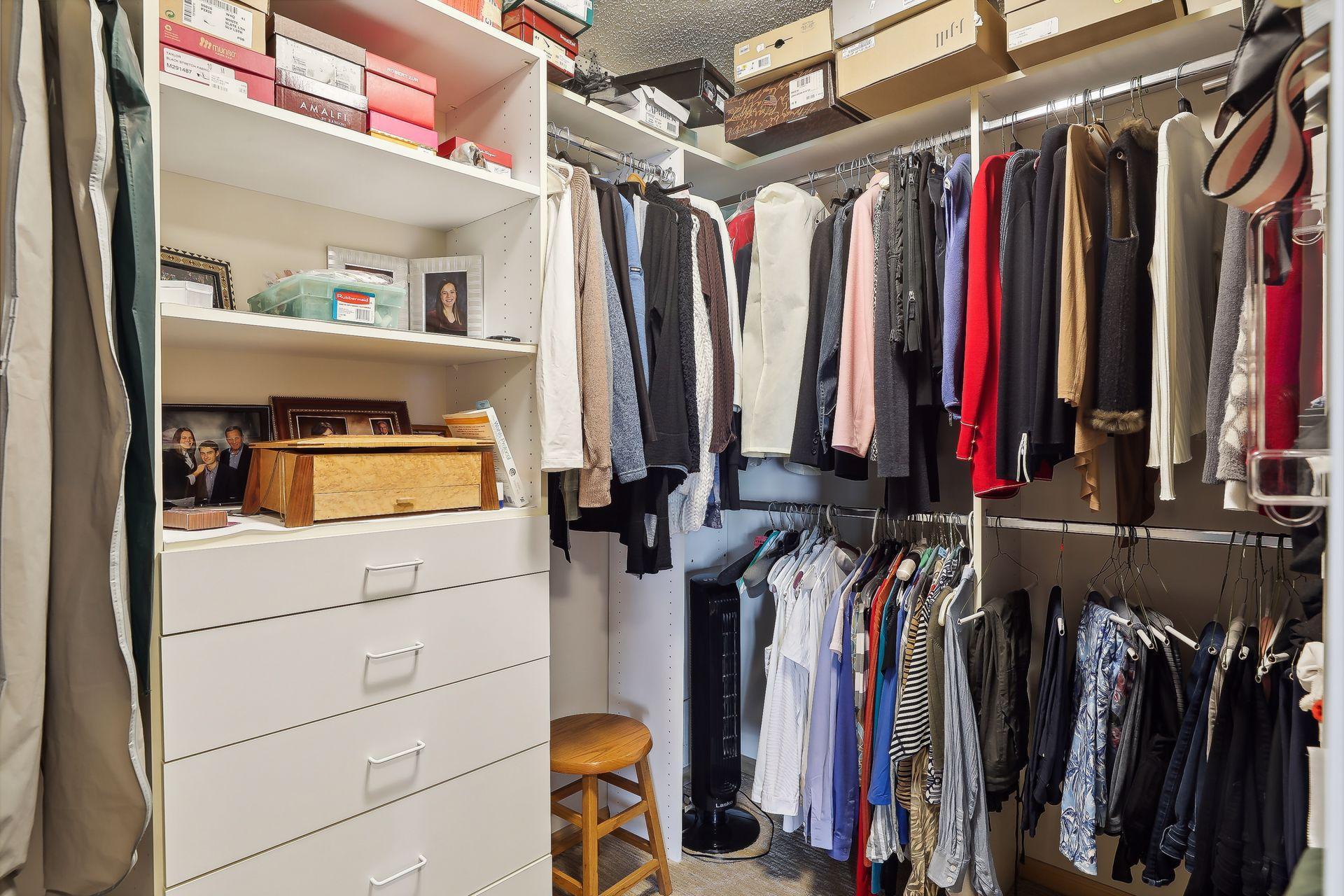 Spacious walk-in closet