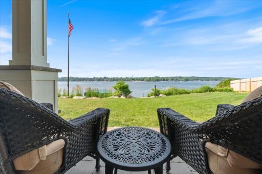 Have a seat on the Spacious patio underneath the deck