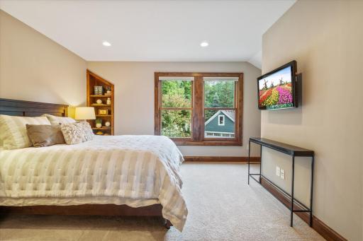 4th bedroom on upper floor. mini frig in the cabinetry