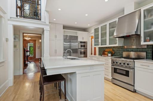 Updated kitchen gets great natural light.