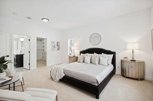 Owners suite with custom built-in closet system