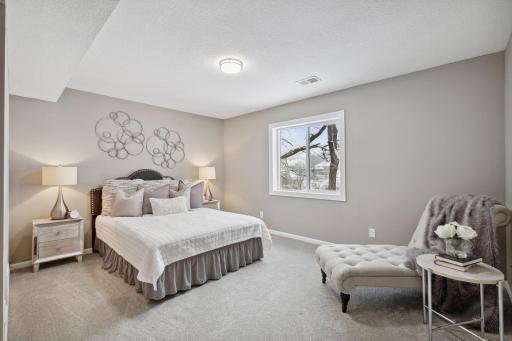 Lower level bedroom with a beautiful view!