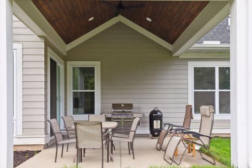 Cozy covered back patio