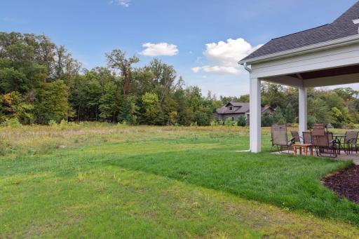 Lush green yard space
