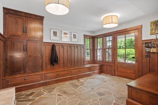 The straight grain Douglas fir is a captivating feature that extends throughout much of the home.