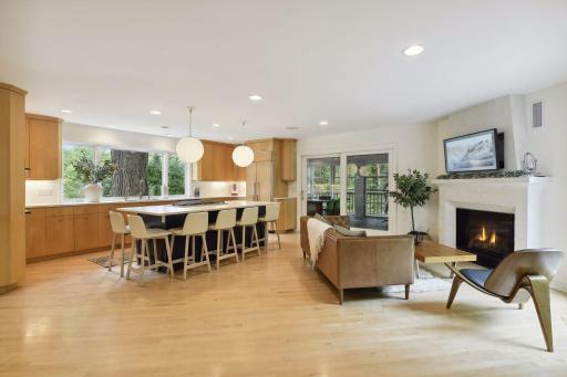 The kitchen was renovated in 2020 to provide all the space and amenities the chef could want! The room is drenched in sunlight from large windows, and recessed and pendant lighting illuminate the workspaces.