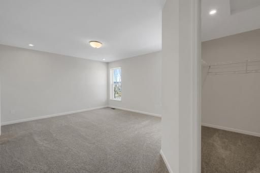 The owner's bedroom has a large walk-in closet.