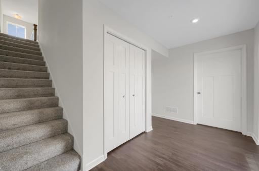 Lower level garage entrance area.