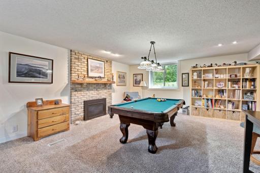 Large Family Room with 2nd Gas Fireplace Walk-out level 48 Island Rd., North Oaks