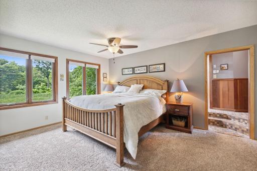 Master Bedroom off the kitchen with large walk-in Closet 48 Island Rd, North Oaks