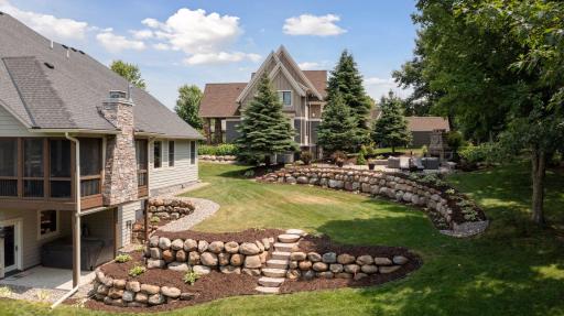 Amazing outdoor patio with real stone fireplace and patio area to entertain spring, summer, or fall.