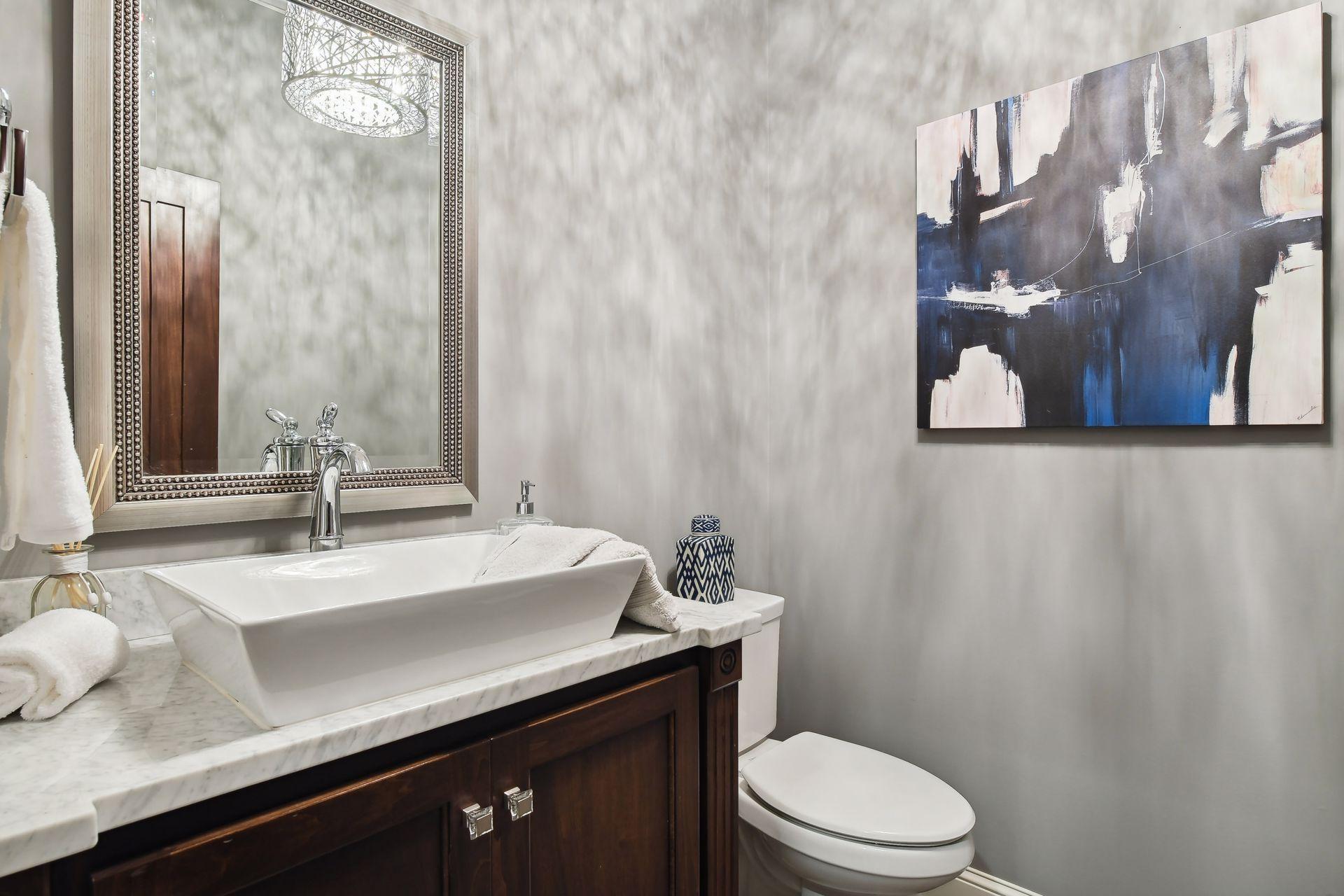 Main level half bath off entry