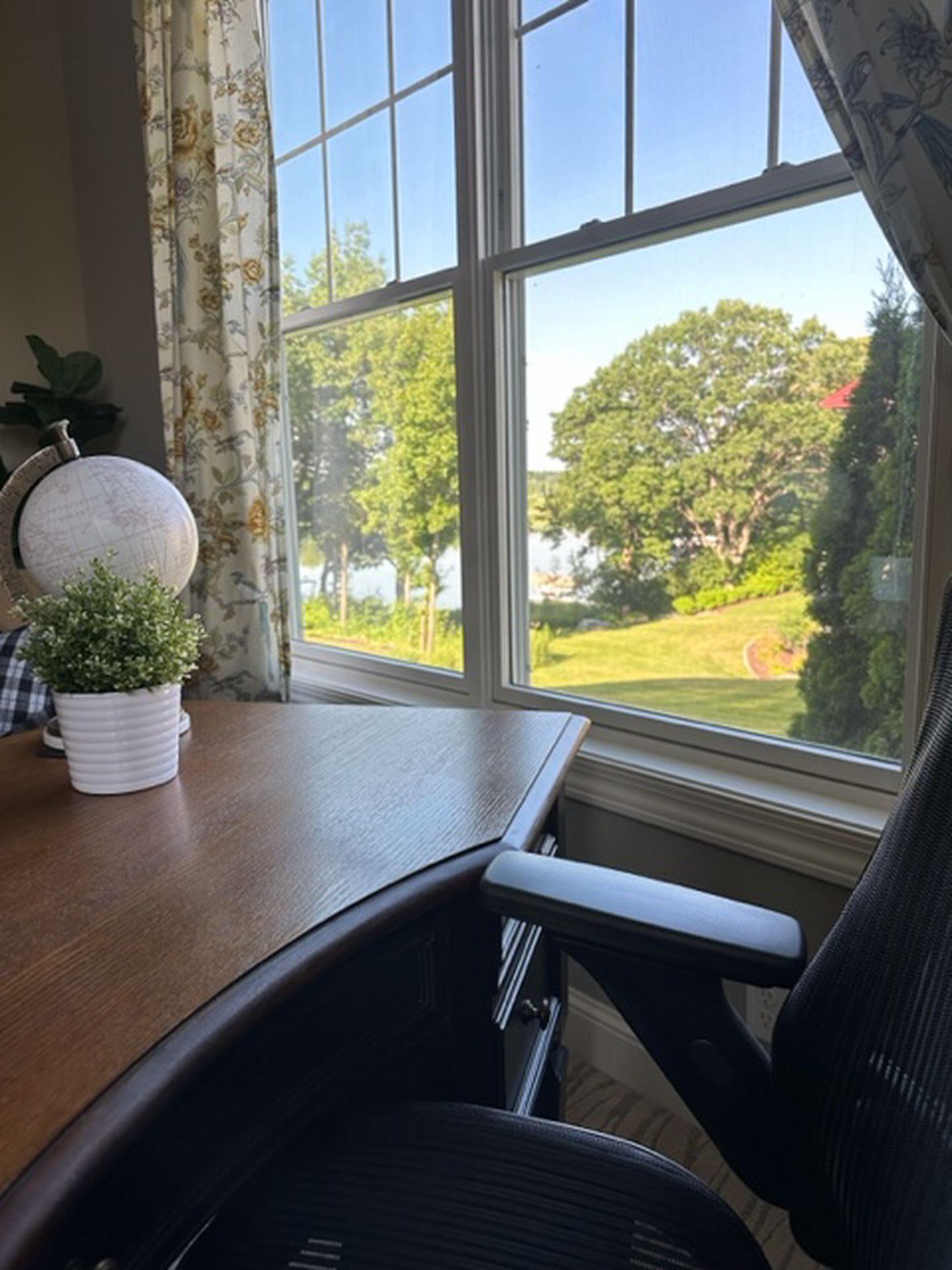 View of Lake Bavaria from your desk when making all those work decisions.