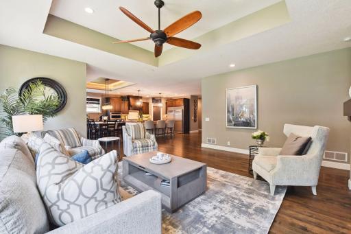Everyone is a part of the action in this home as floor plan is open.