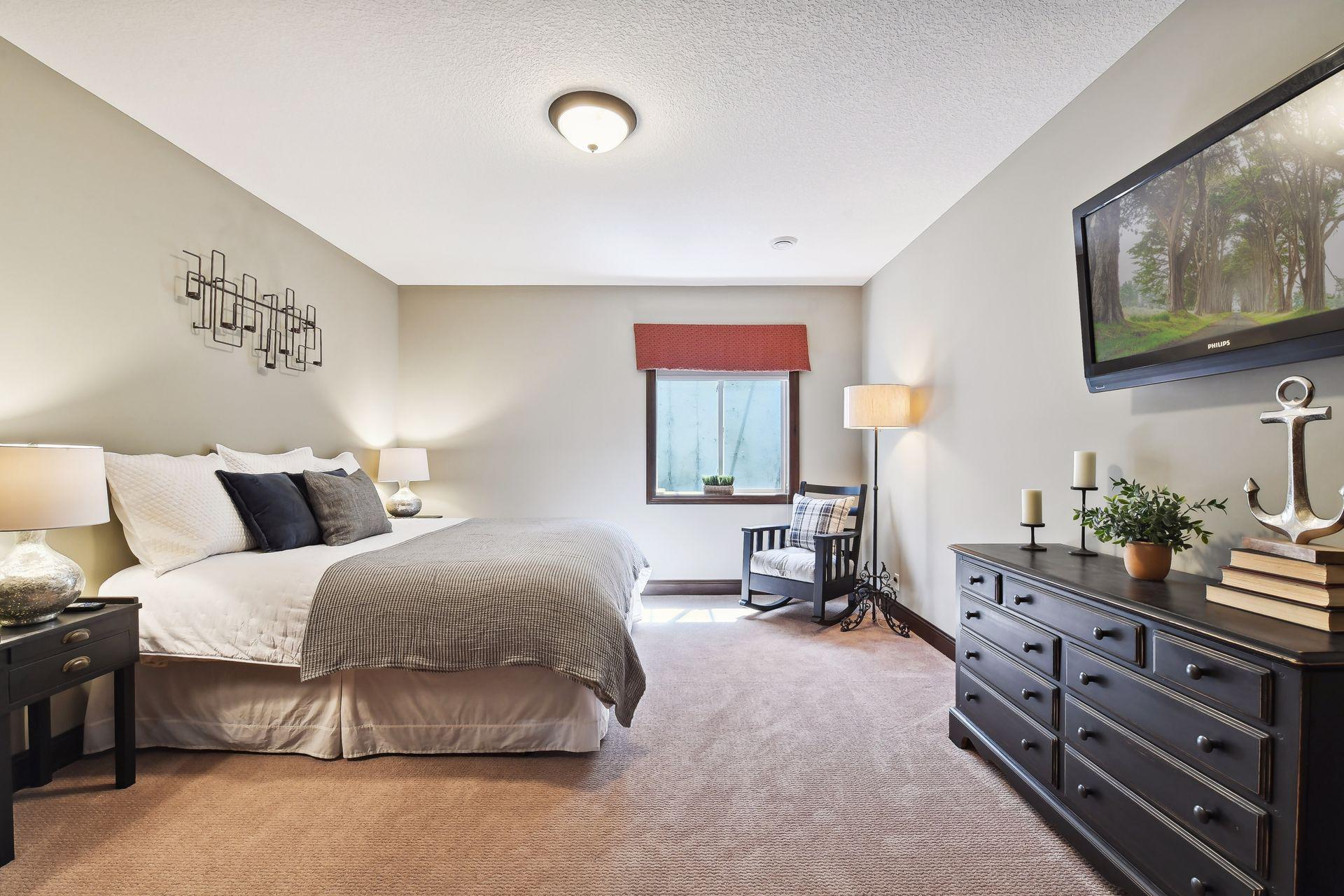 5th bedroom in lower level is ideal for family or guests with bathroom right outside the door.