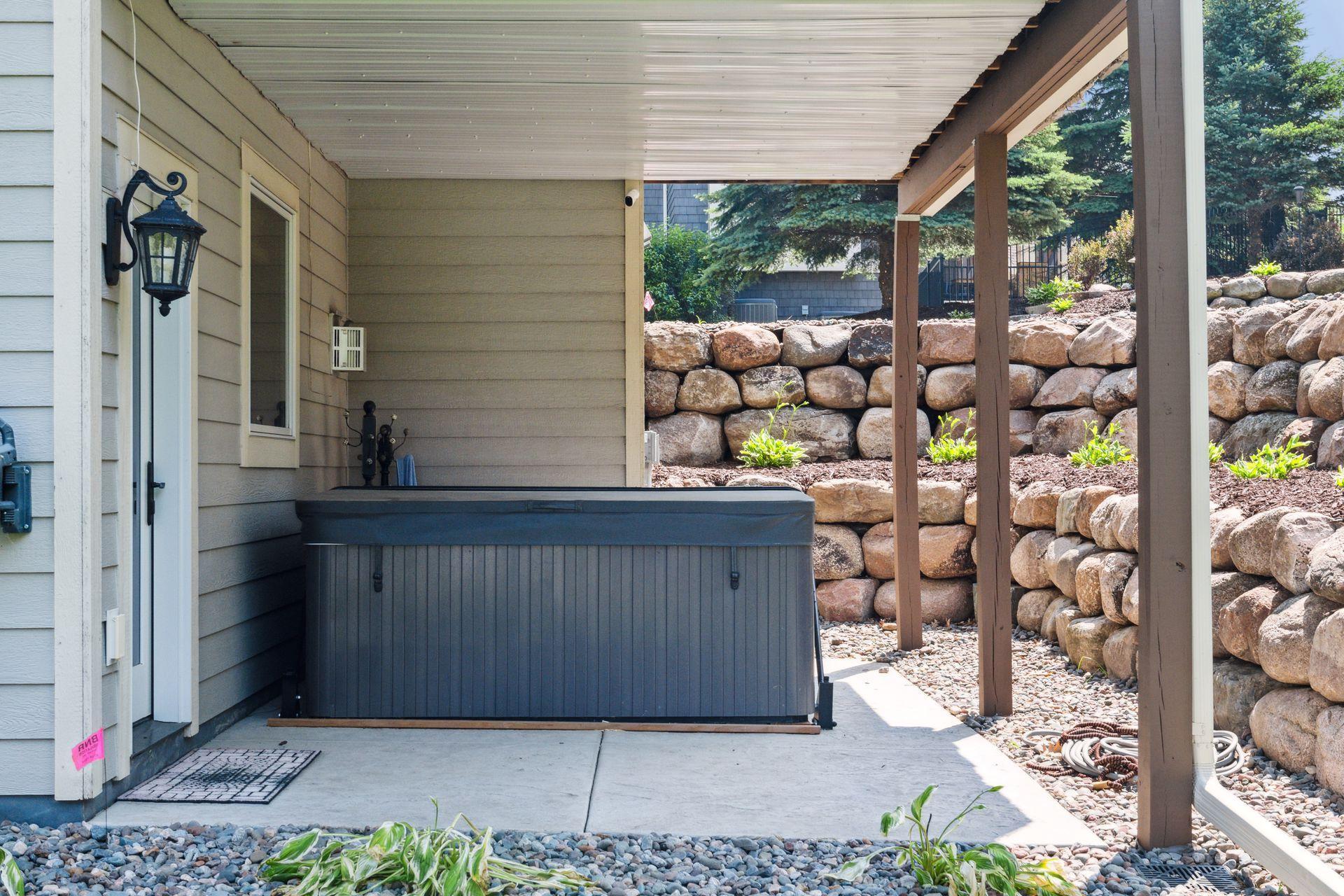 Hot tub area to soak after a long day of sports or just want to relax.