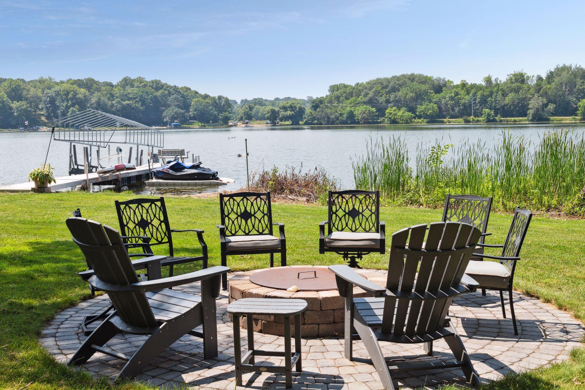 200 feet of flat hard sand lakefront with 2 shore stations, doc and shed