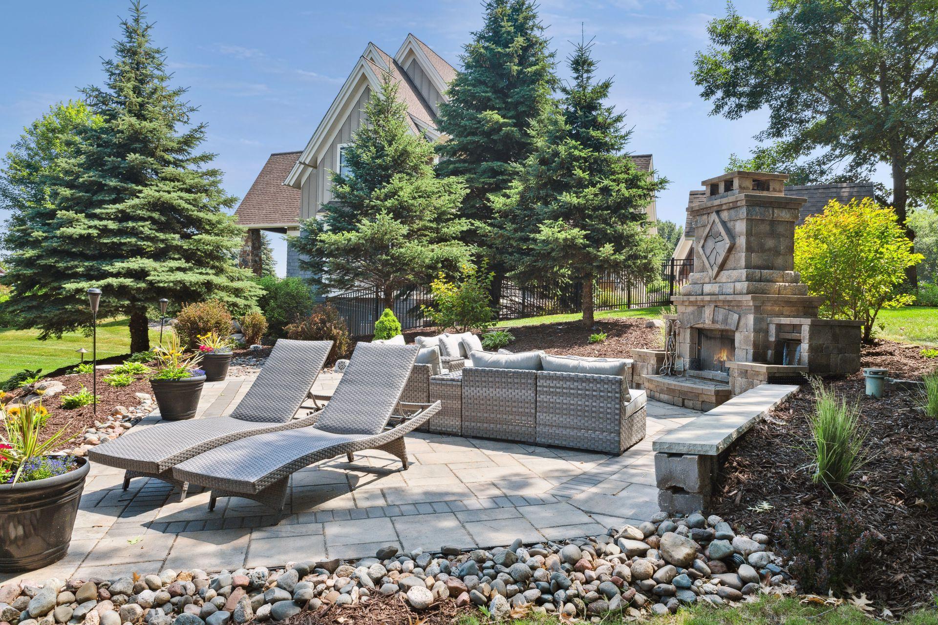 Enjoy outdoor living surrounded by tranquility and nature with views of Lake Bavaria.