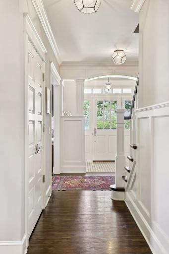 Beautifully crafted wall mouldings and panelled dorrs