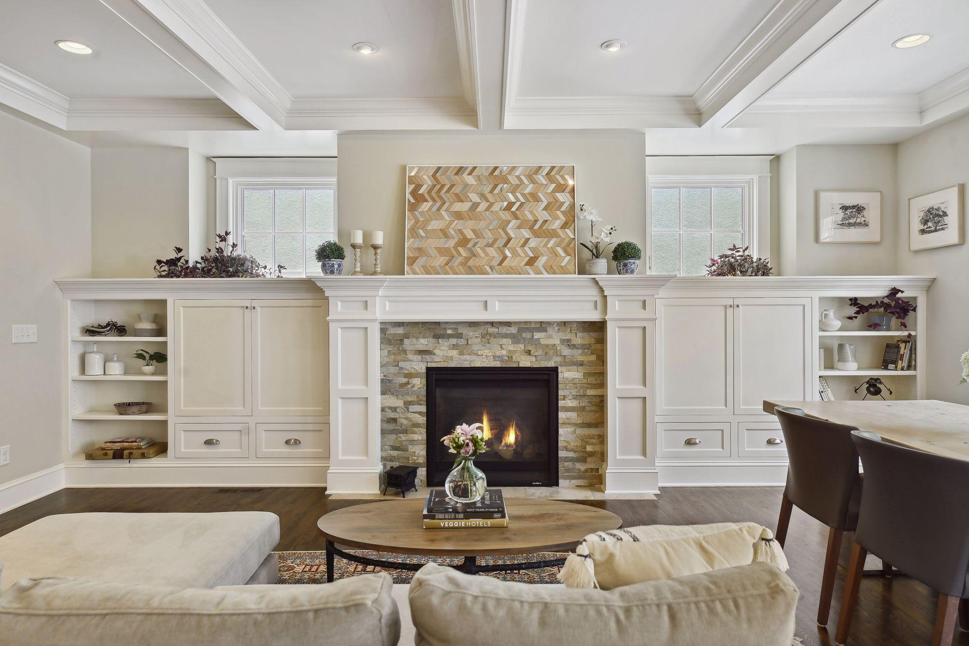 Family room fireplace is gas