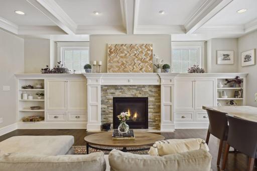 Family room fireplace is gas