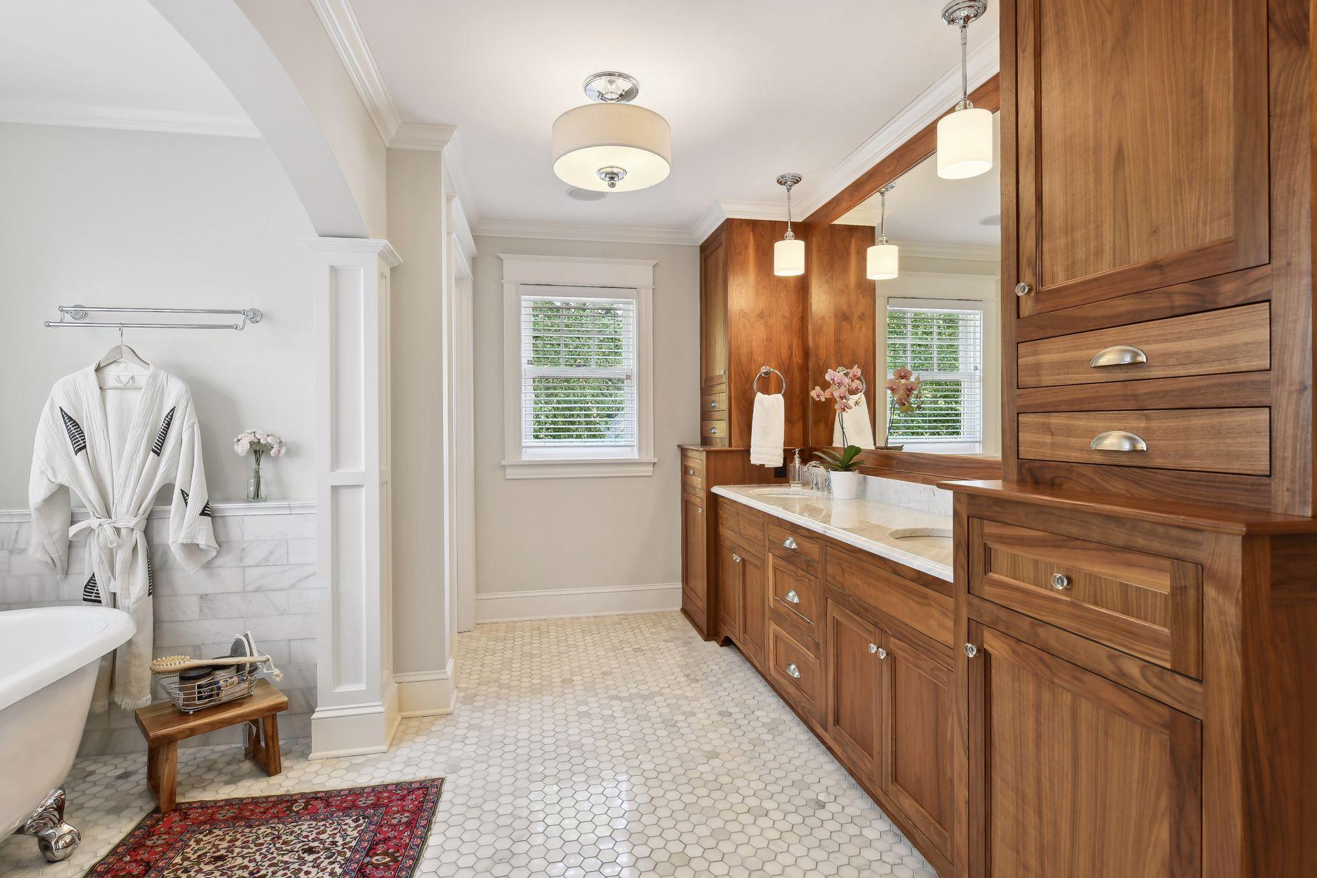 Marble flooring with in-floor heating