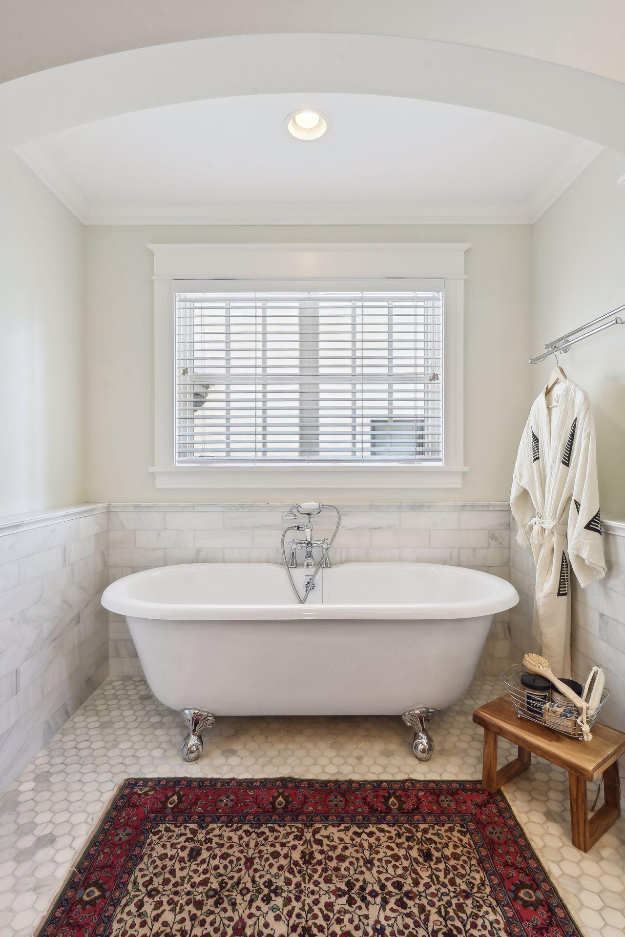 Separate claw foot tub when you need a soak :)