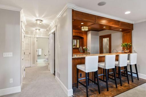 Wide hallways are a hallmark of this home