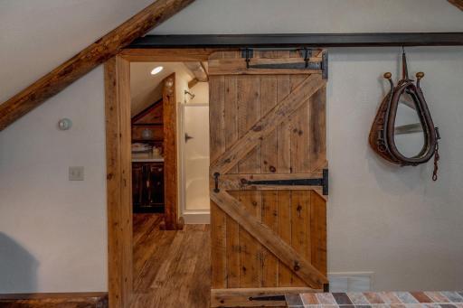 Guest quarters bath barn door