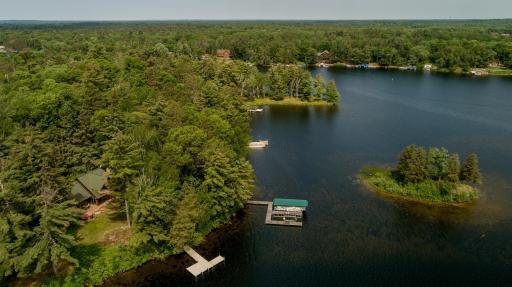 Flyover view of frontage & docks