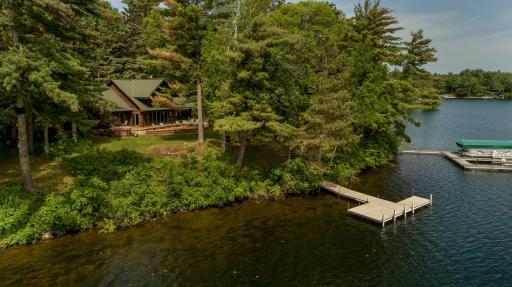 Lakeside frontage & swimming dock