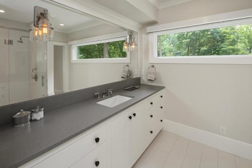 Private Primary Suite Bathroom with walk-in shower and heated floors