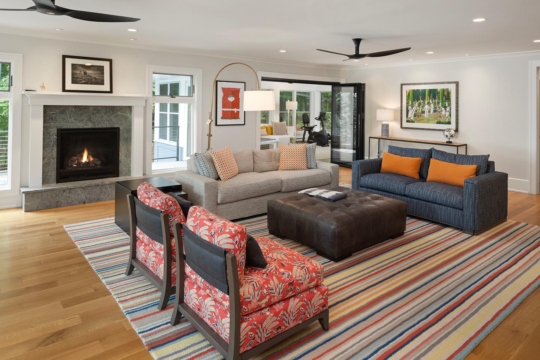 Enjoy gas fireplace with walkout to four-season porch!