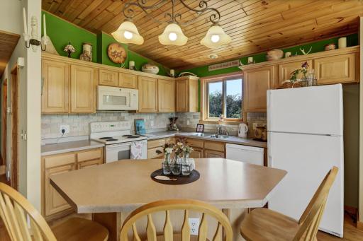 Ample amount of cabinetry space in the kitchen.