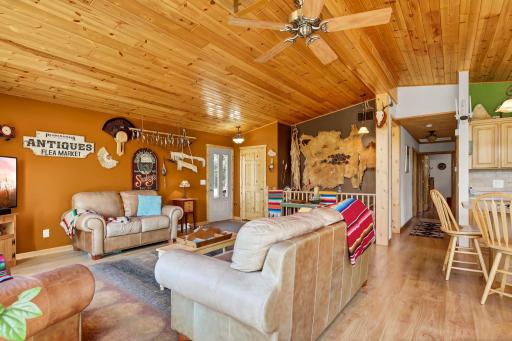 Front living is welcoming and bright, admire the cabin like feel.