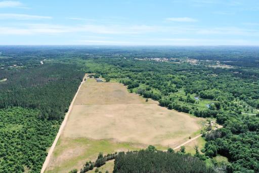 The first front 40 is cross through with a driveway easement. The 83 acres starts at the fence line